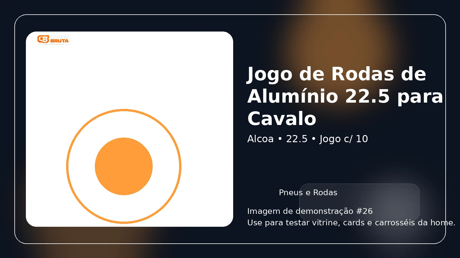 Jogo de Rodas de Alumínio 22.5 para Cavalo