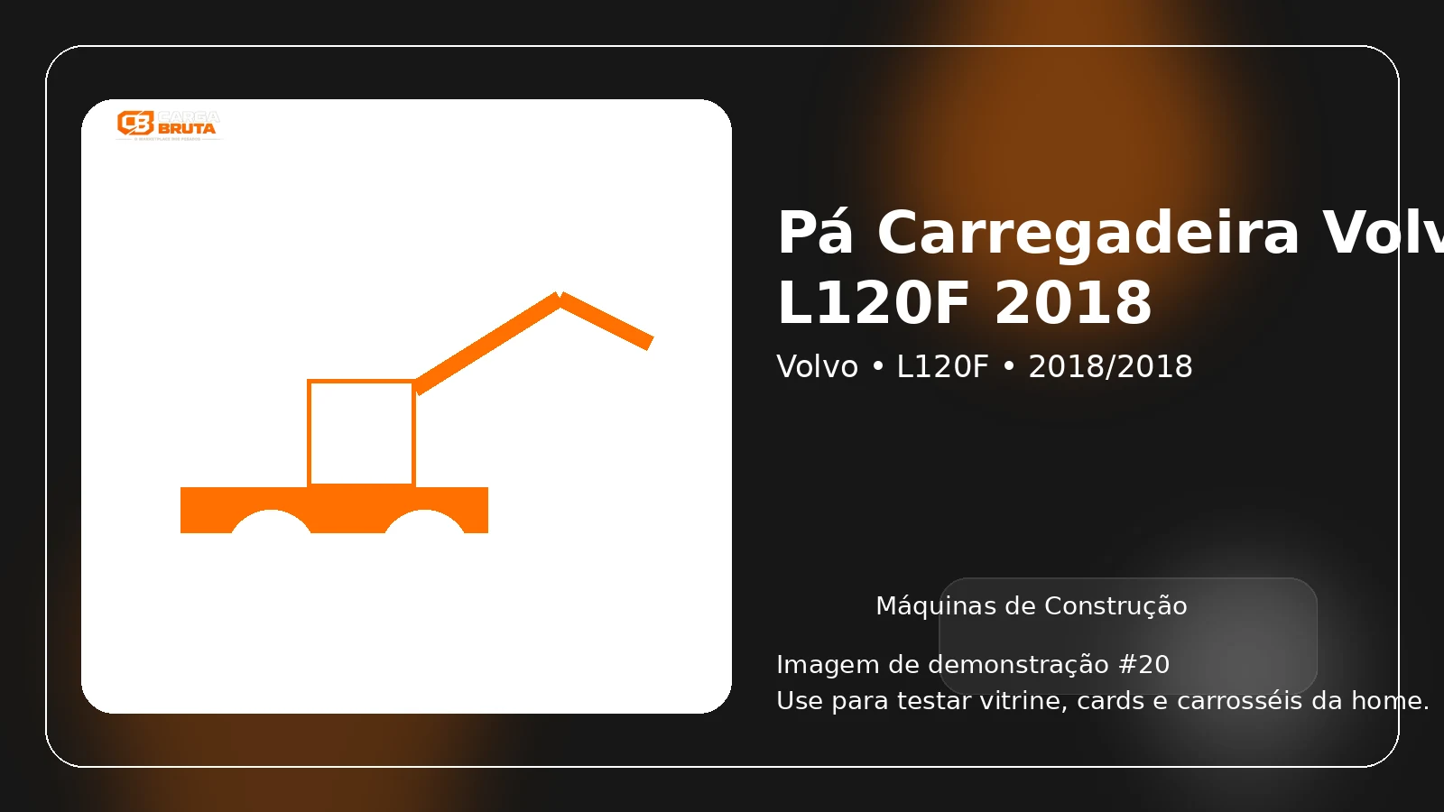 Pá Carregadeira Volvo L120F 2018
